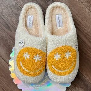 Happy Face Plush Slippers